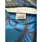 Victoria's Secret Vintage  90's Satin Sheer Kimono Belted Robe Blue Paisley Foral Photo 4