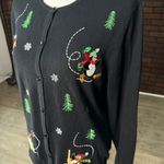 Croft & Barrow Vintage Christmas Penguin Cardigan Photo 1