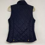 Max Studio  Navy Blue Quilted Puffer Vest Womens Small Outerwear Fall Warm Casual Photo 4