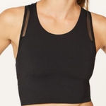 Lululemon  break‎ free tank in black double layer w/ padding Photo 0