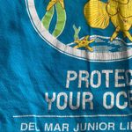 vintage blue yellow white green Del Mar ocean fish shirt Photo 6