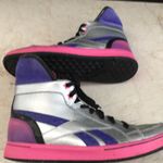 Reebok Retro  hightop silver sneakers pink & purple Photo 4