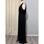 Boden Women Black V Neck Sleeveless Maxi Dress Flowy Empire Waist Ruched Sz 14R Photo 4