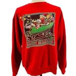 Hanes Vintage Santa Sleigh Dog Christmas Sweatshirt Womens Large Photo 6