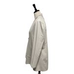 Habitat  Putty Grey Off White One Button Asymmetrical V Neck Slub Inserts Jacket Photo 4