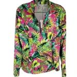 Tommy Bahama  Women's Pink Floral 3/4 zip  Long Sleeve Golf Top Size S- N… Photo 0