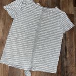 Glitz  Gray and White Striped Tee Photo 1