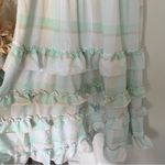 Green & White Sleeveless Gingham Plaid Tiered Ruffle Size Large NWT Photo 7