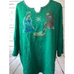 Quacker Factory NWOT‎  Nativity Shirt Plus Size 1X Rhinestones Ugly Christmas top Photo 3