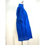 Never A Wallflower High Neck Dress Cobalt Blue Mini Cotton Windowpane Size XS Photo 4