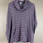 Loft Lounge XS/Small Boxy Flowy Oversized Cowl Neck Purple Pullover Sweater Photo 0