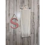 White Ruched Maxi Skirt Size Small Stretch Bodycon Drawstring Detail Photo 2