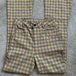 Chocolate USA Yellow Plaid Flare Pants Small Photo 3