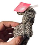 Beige Flower Floral Knit Shoulder Hand Bag Women NWT Photo 7