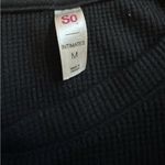 SO  Intimates Size Medium Black Knit Long Sleeve Shirt Ribbed Rib Keep shining Photo 2