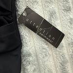 Attention Y2K Swimsuit Womens M Black One Piece Halter Padded Cups Bead Accents‎ Size M Photo 9