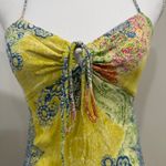 ASOS Reclaimed Vintage Yellow Patchwork Bandana Strappy Tie Photo 3
