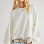Free People  White Crew Neck Sweater Photo 0