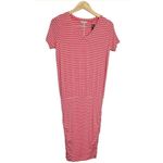 Joules Pink Striped V Neck Short Sleeve Knit Dress Size 4 Casual Pink Photo 1