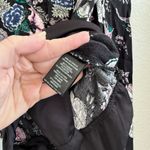 AFRM Surplice Long Sleeve Bodysuit Puff Sleeve Black Pink Floral Small S Size M Photo 4