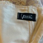 NWOT cream chiffon short sleeve homecoming dress size 4 floral appliqué Photo 5