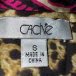 Cache  Vintage Y2K Silk Leopard Paisley Lace Trim Cami Tank Top Size Small Photo 6