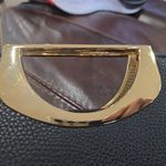Charming Charlie C High Quality Leather Clutch Shoulder Evening Bag Gold Accents Heavy Party Photo 8