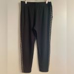 Garnet Hill NWT  Women's Easy Black Boho Pants with Side Detailing Photo 5