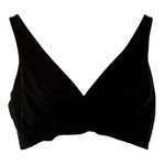 Auden lightly lined plunge bralette black bra nylon women's size L adjustable Size L Photo 0