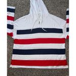 Workshop Republic Clothing Workshop Women's Red/White/Blue Long Sleeve Hooded Long Sleeve shirt size XL Photo 1