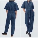Everlane  Women's The Fatigue Short Sleeve Jumpsuit Organic Cotton Blue Size 16 Photo 1