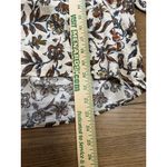 Faherty Portia Linen Blend Top Floral Peasant V Neck Size Small Cottagecore Photo 5