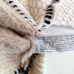 ZARA Cream Contrast Topstitching Woven Knit Pullover Sweater Size Small Photo 6