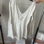 Meshki  White Long Sleeve Coverup Dress Photo 5