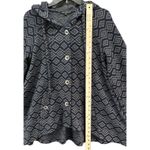 For Cynthia  Hooded Jacket Womens S Blue Wool Blend Geometric Coat Boho Folklore Photo 9