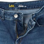Lee  Womens SZ 14S SHORT Straight Leg Jeans Mid-Rise Pockets Zip-Fly Stretch Blue Photo 2