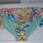 Time And Tru Mystic Mint Watercolor Swimsuit Bikini Bottom 1X 16-18 Photo 2