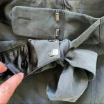 Tahari Black Modal Blend Wide Leg Dress Pant with Waist Front Tie Sz 2 Photo 7