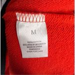 PacSun Red Hoodie With Black and White Striped Trim Photo 4