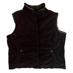 J. Jill Women’s Faux Suede Vest 2X Faux Fur Lined Chocolate Brown Size XXL Photo 0