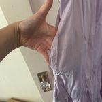 Quince 100% Organic Cotton Poplin Tiered Lilac Dress XS stretch Purple Photo 4