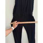 Monrow Revolve Crepe Jumpsuit Sleeveless in Neptune Black Pockets Women's Size S Photo 11