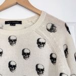Skull Cashmere Dip Dye Ombre Skull Print Sweater Size XS Photo 5