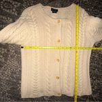 J.Crew  Women’s Size S Natural Cream Wool Hand Knit Cardigan Cable Knit Sweater Photo 4