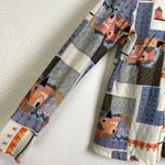 1970s Vtg Womens Shirt Large Lady Manhattan Long Sleeve Button Up Tulip Teacher Blue Photo 5