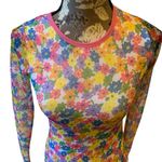 DELIAS Flower Power 90s Mesh Mini Dress size XS Pink Photo 3