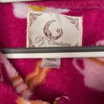 Pj couture Bacon Eggs & Coffee Zip Up Onesie Magenta Medium Yellow Photo 2