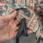 Free People  Windflowers Printed Kinched Zip Kimono Grey XS/S Photo 3