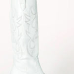 White Cowgirl Boots KneeHigh Size 8.5 Photo 0