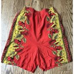 Urban Outfitters Printed Pull-On Hi-Rise Ally Women's Shorts Red/Gold Size Small Photo 1